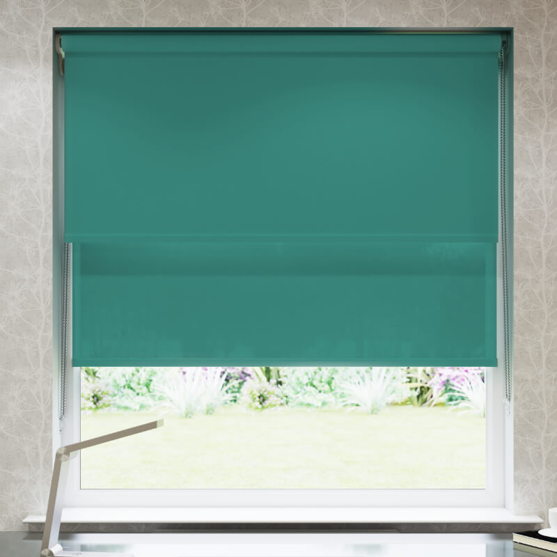 Turquoise Double Roller Blind