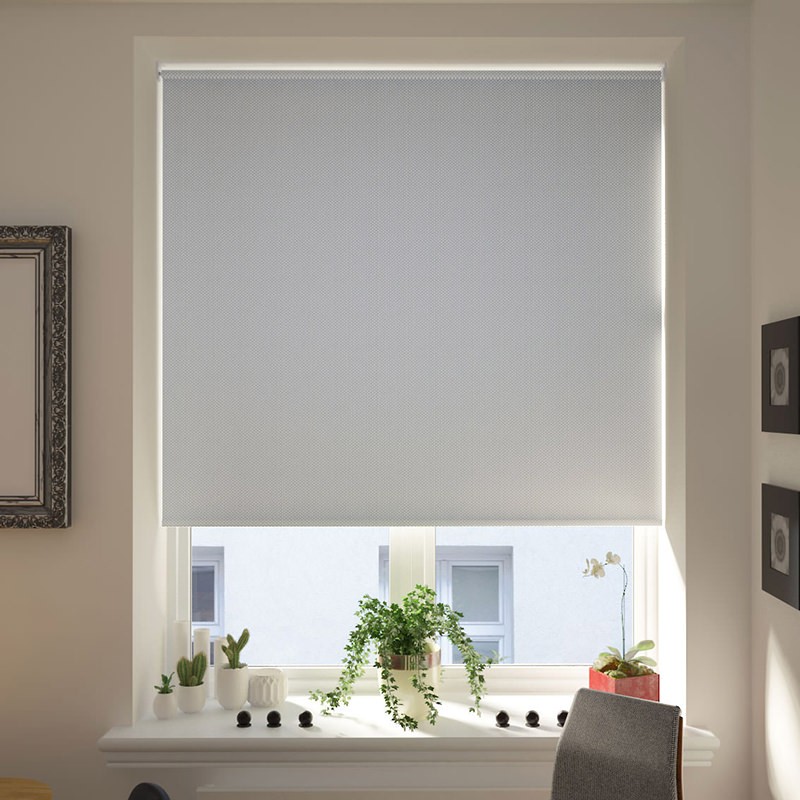 Udine Light Grey Premium XL Blackout Roller Blind