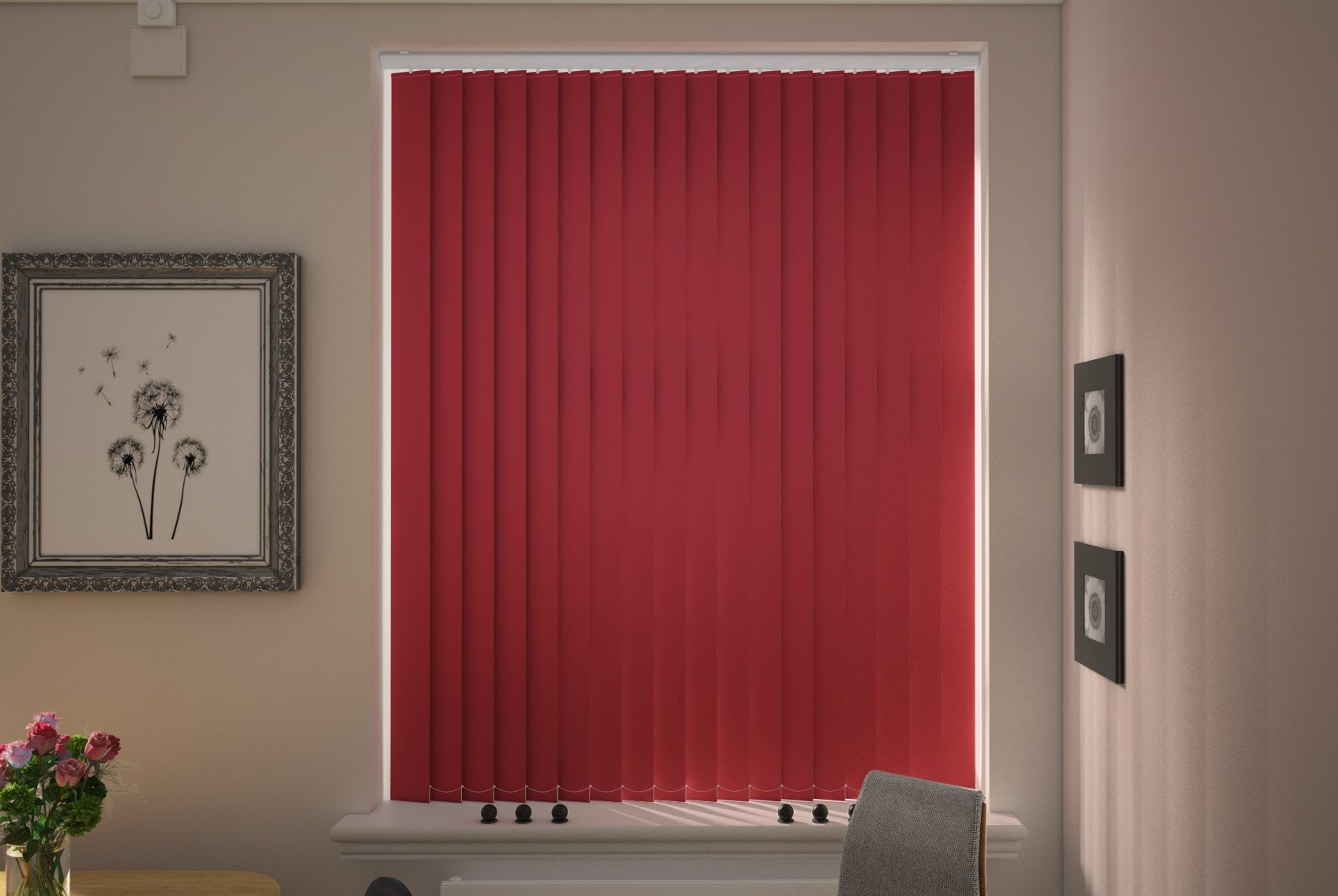 Milano Berry Blackout Vertical Blind