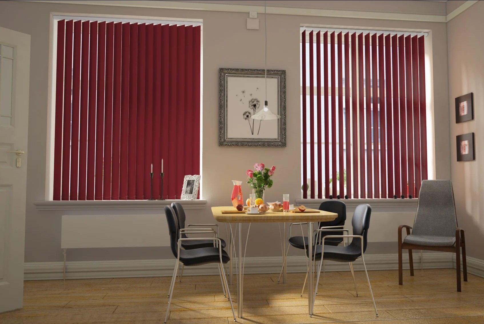 Milano Berry Blackout Vertical Blind