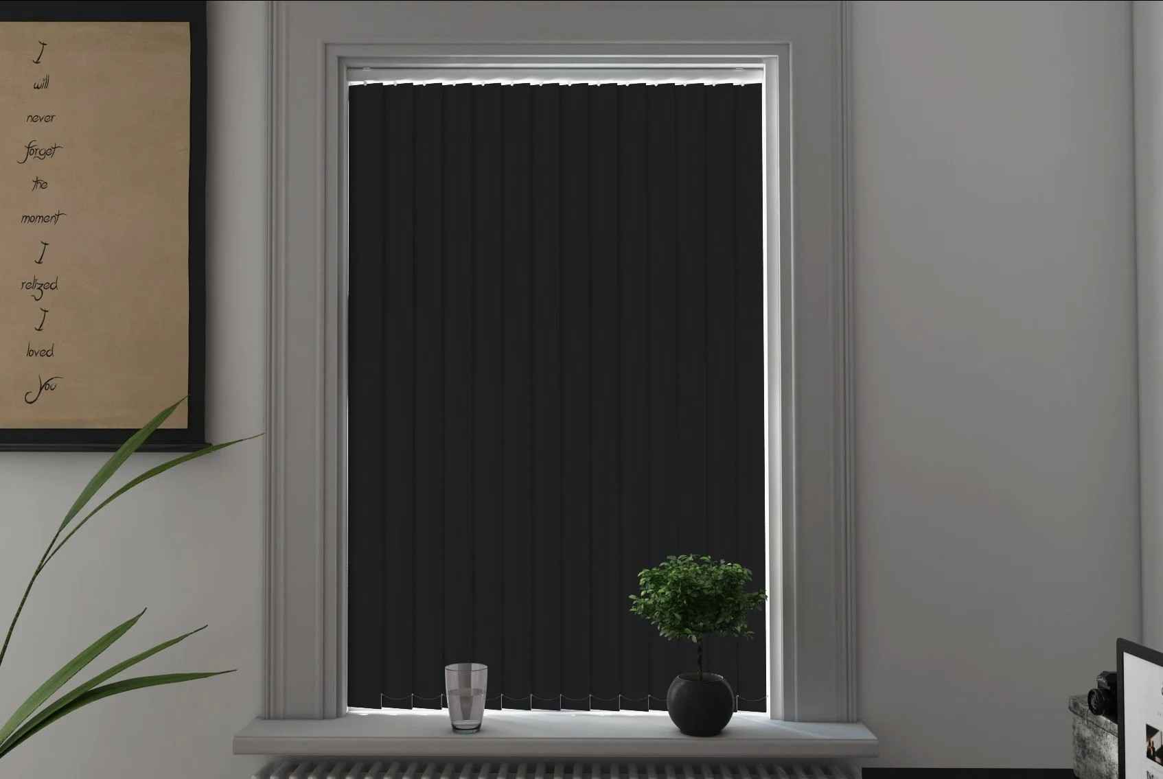 Milano Coal Blackout Vertical Blind