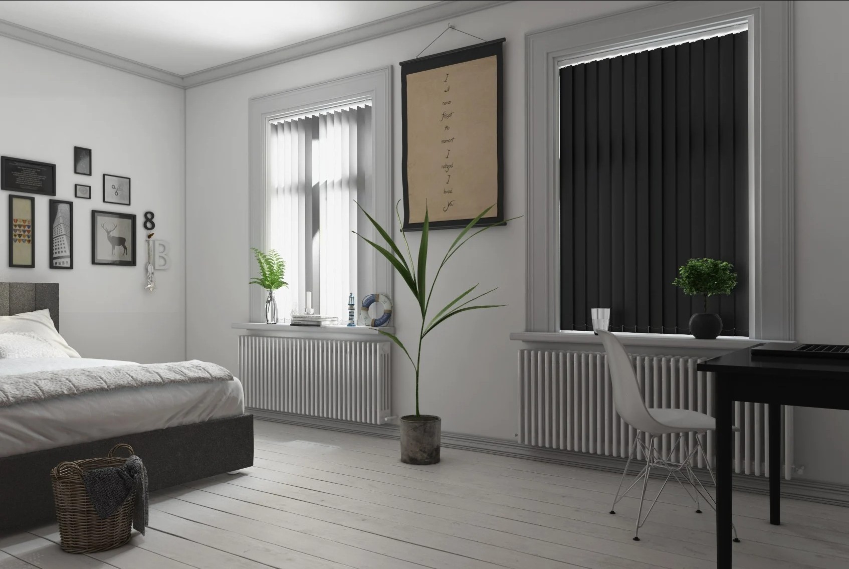 Milano Coal Blackout Vertical Blind