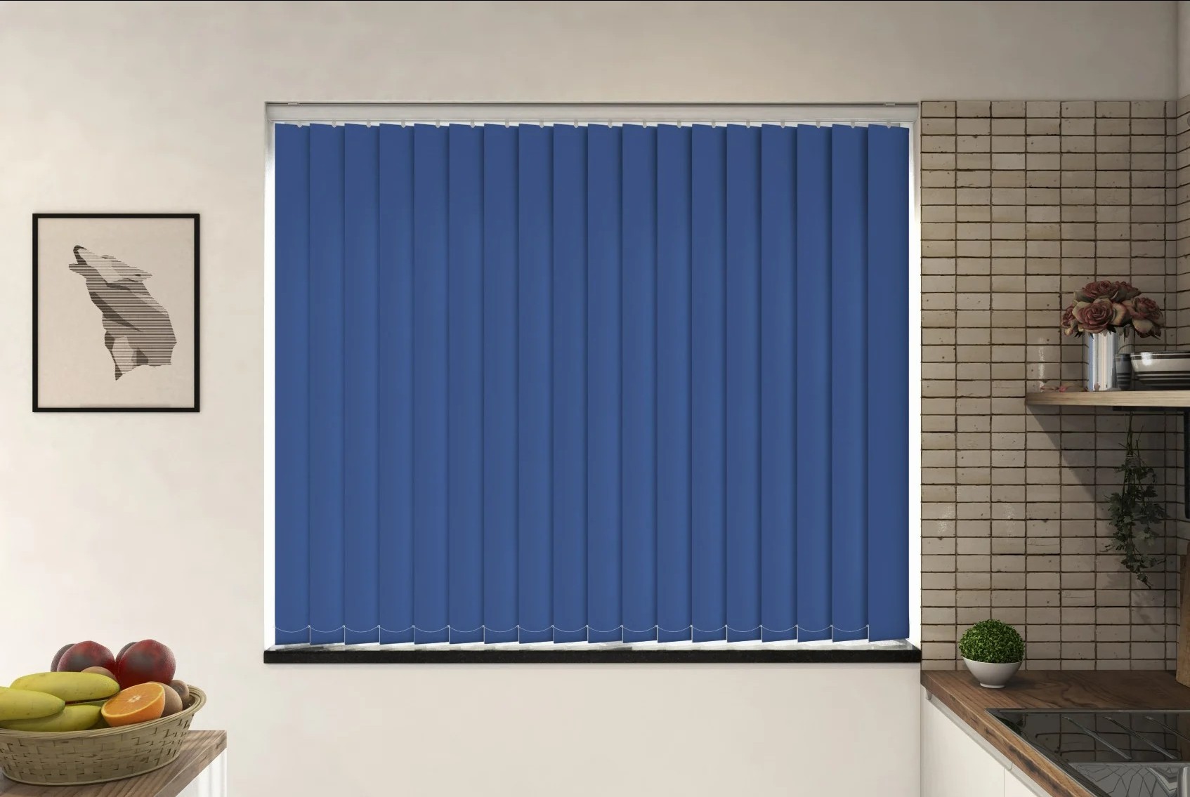Milano Cobalt Blackout Vertical Blind