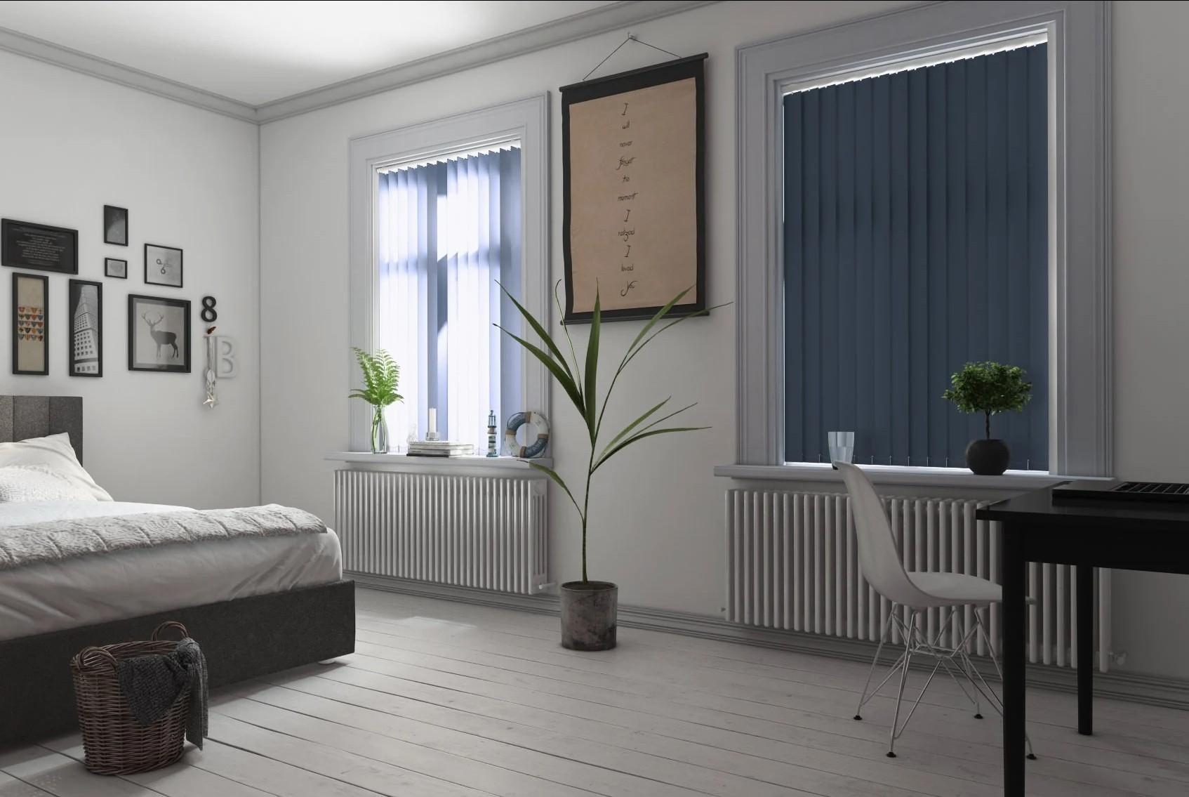 Milano Dark Azure Blackout Vertical Blind