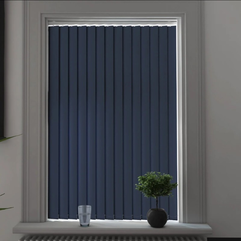 Milano Dark Azure Blackout Vertical Blind