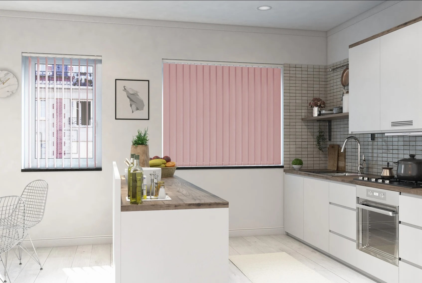 Milano Dusty Pink Blackout Cordless Vertical Blind