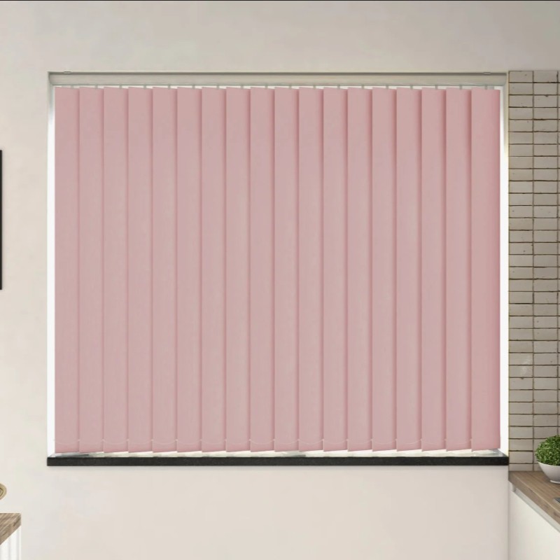 Milano Dusty Pink Blackout Cordless Vertical Blind