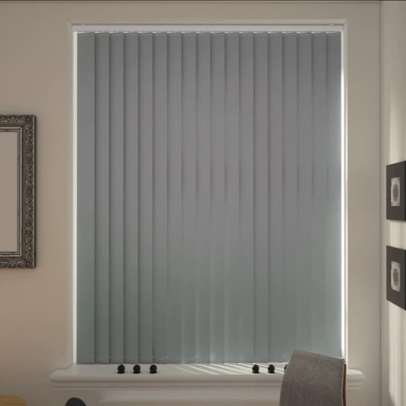 Milano Fossil Grey Blackout Vertical Blind