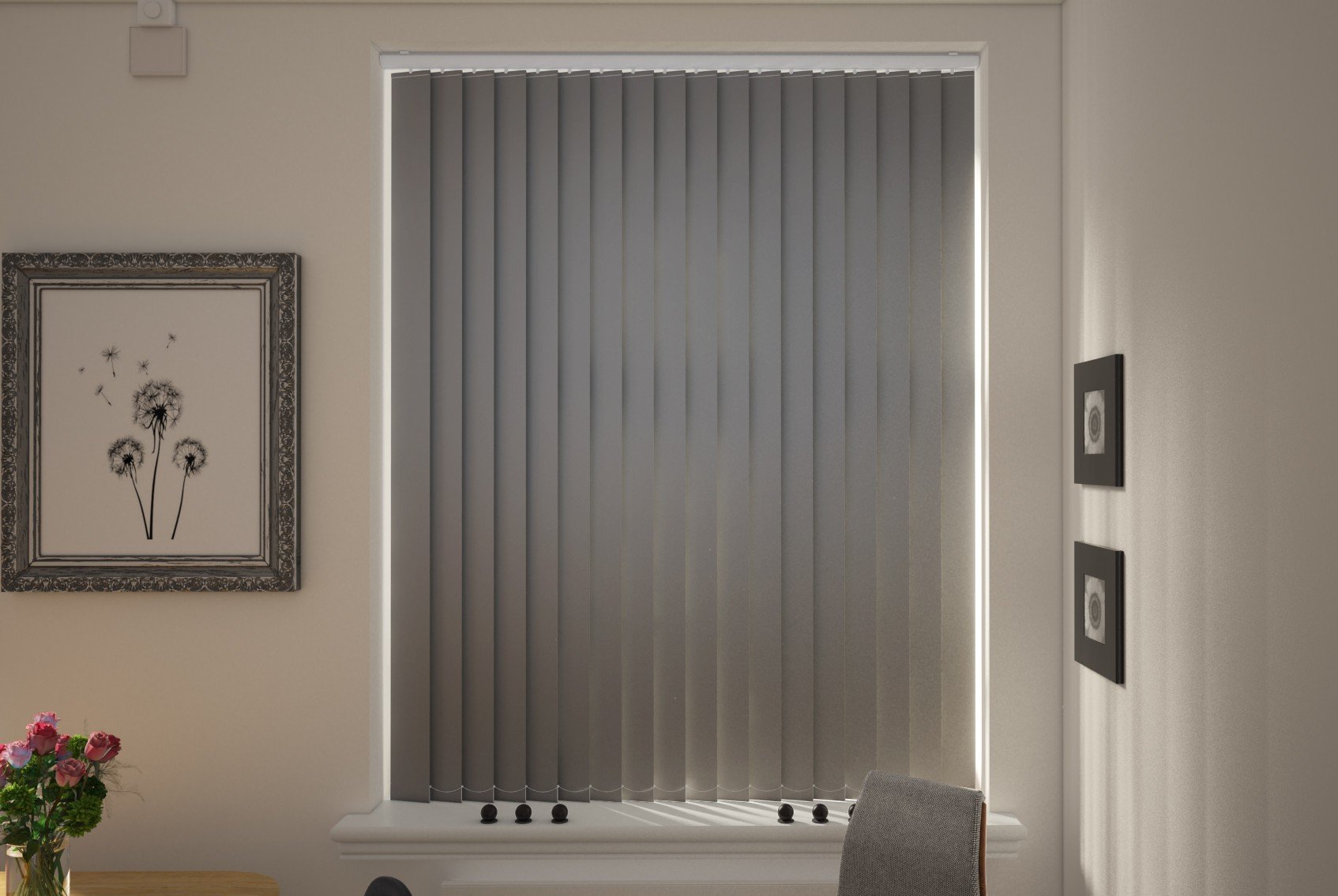 Milano Graphite Blackout Vertical Blind