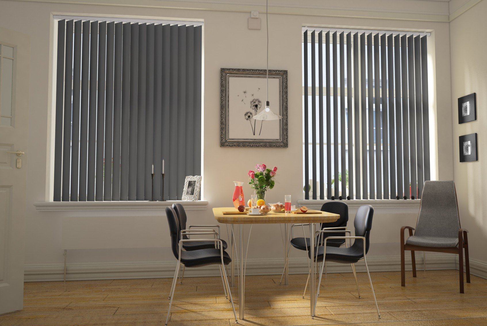 Milano Graphite Blackout Vertical Blind