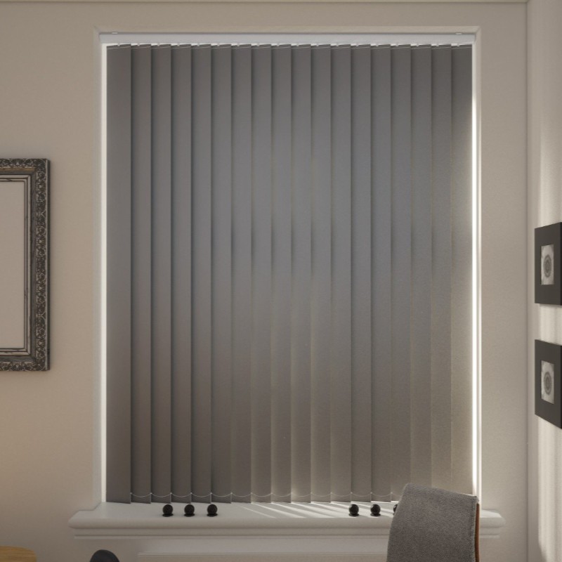 Milano Graphite Blackout Cordless Vertical Blind
