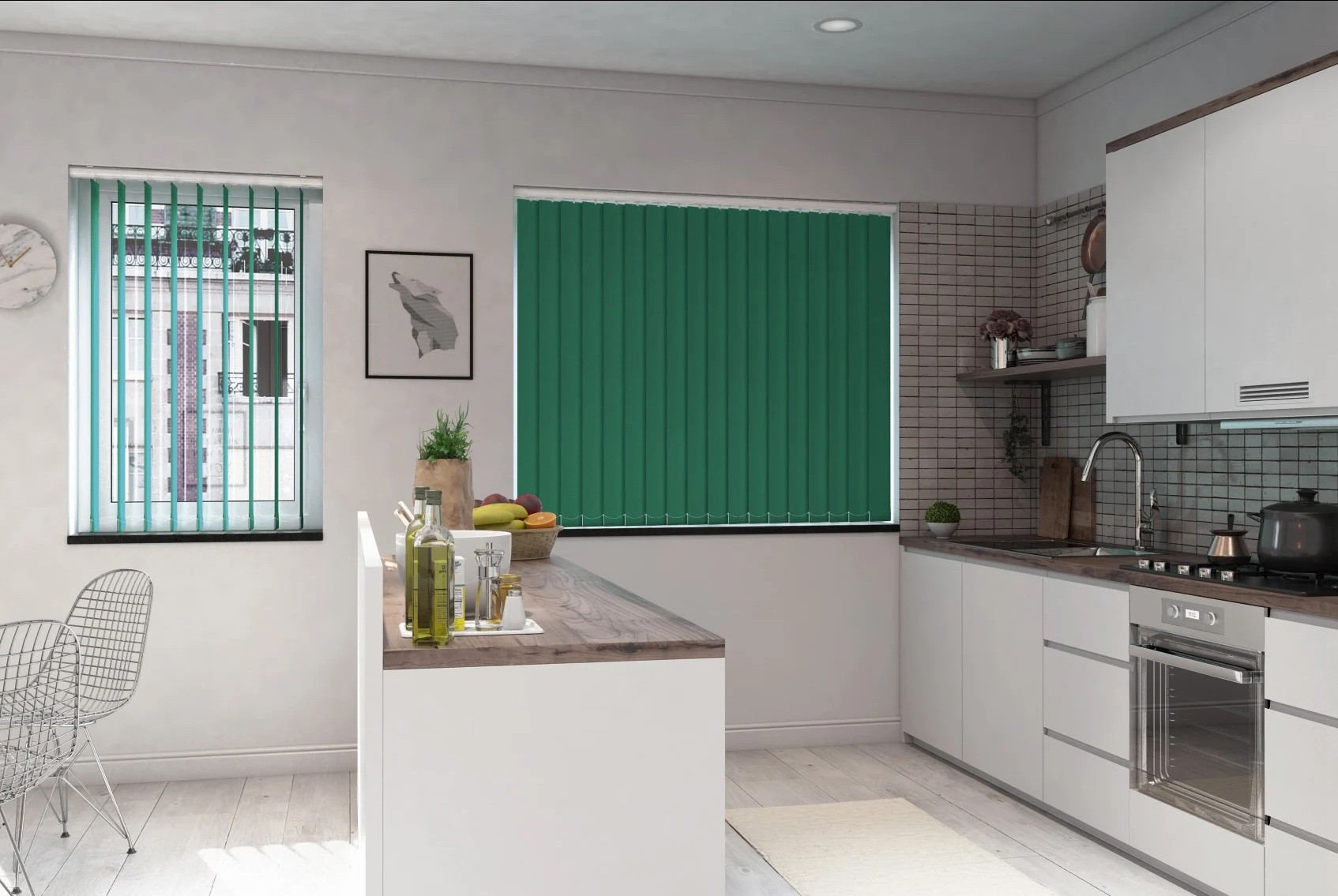Milano Pine Green Blackout Vertical Blind