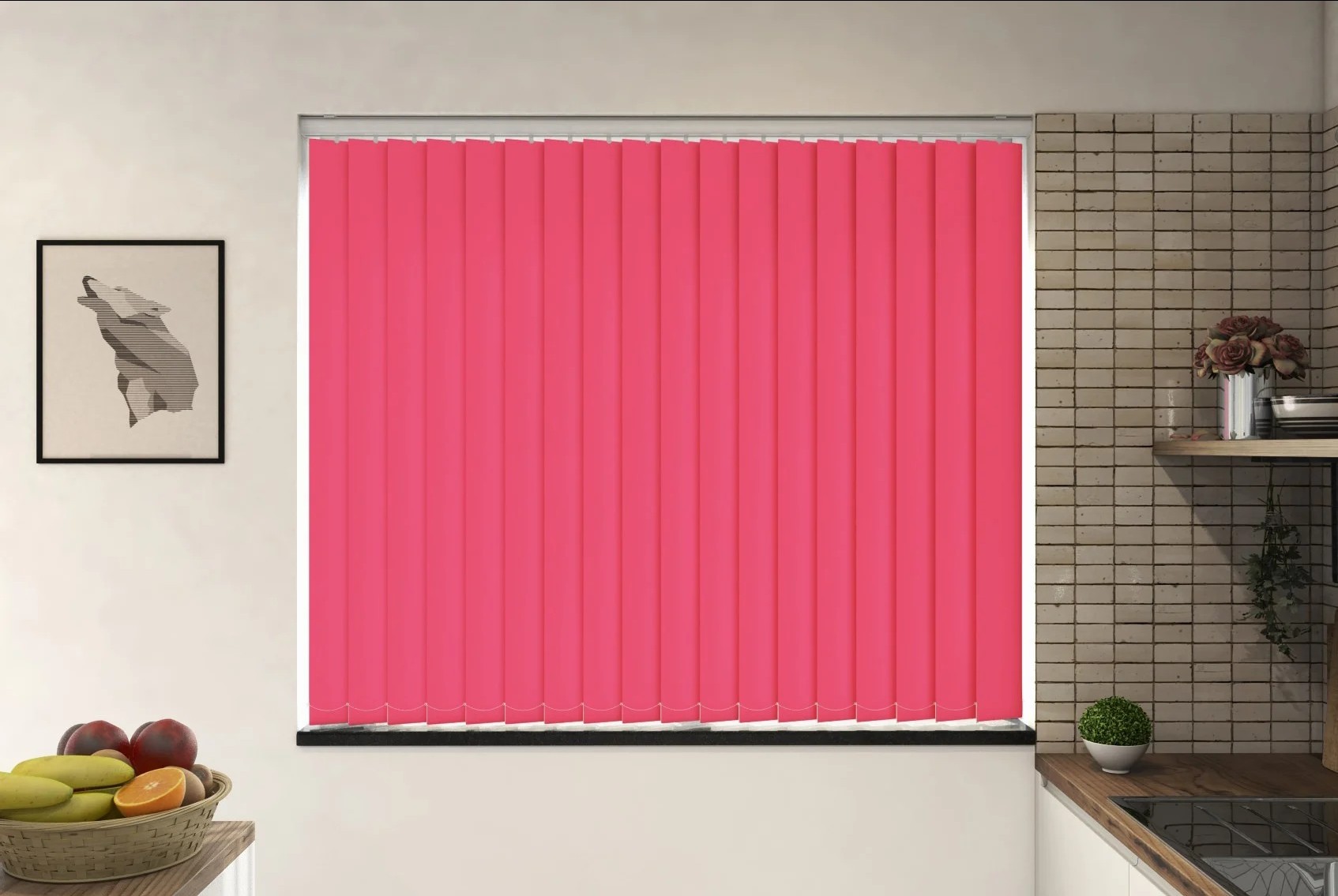 Milano Pink Blackout Vertical Blind