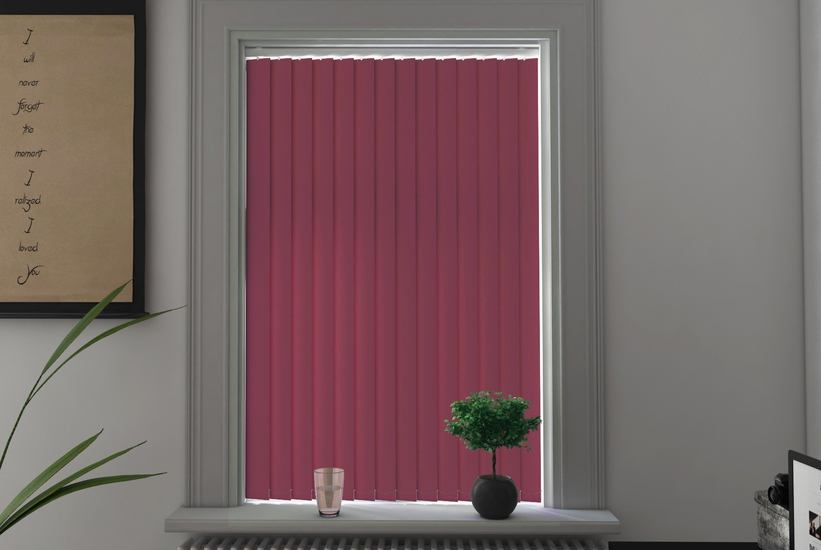 Milano Plum Blackout Vertical Blind