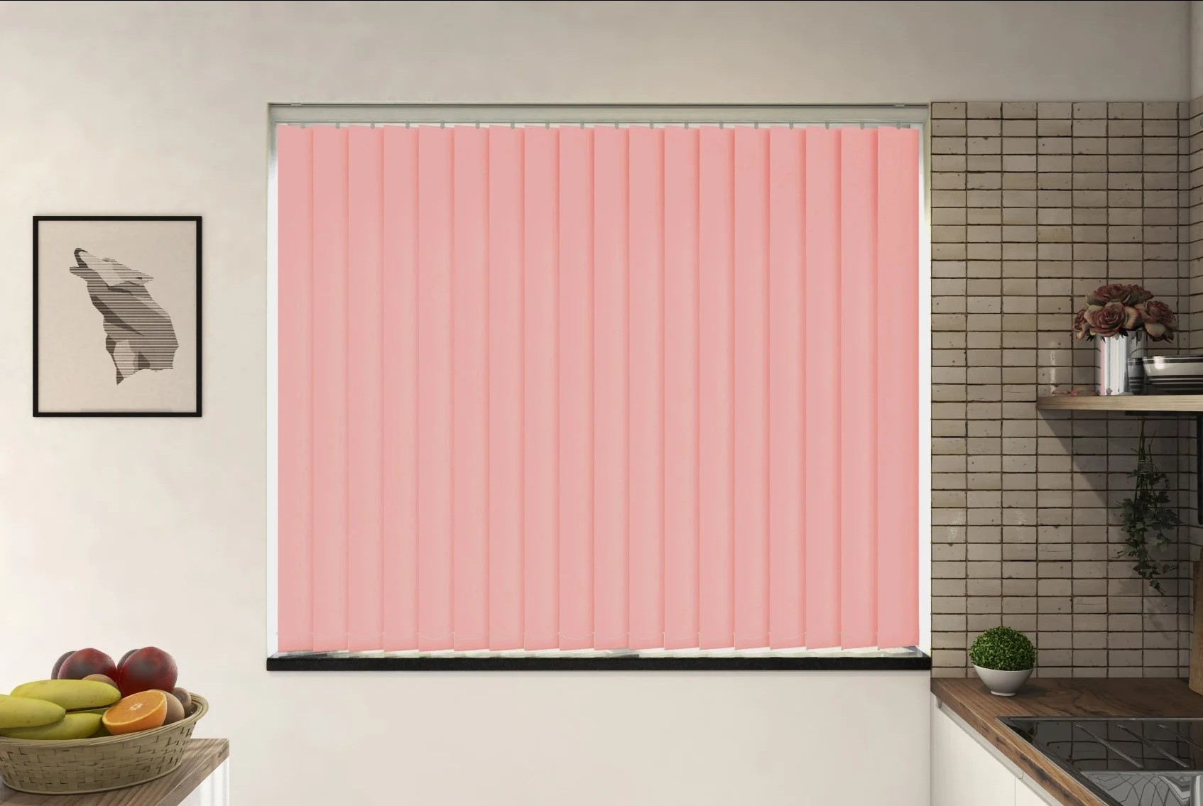 Milano Rose Blackout Cordless Vertical Blind