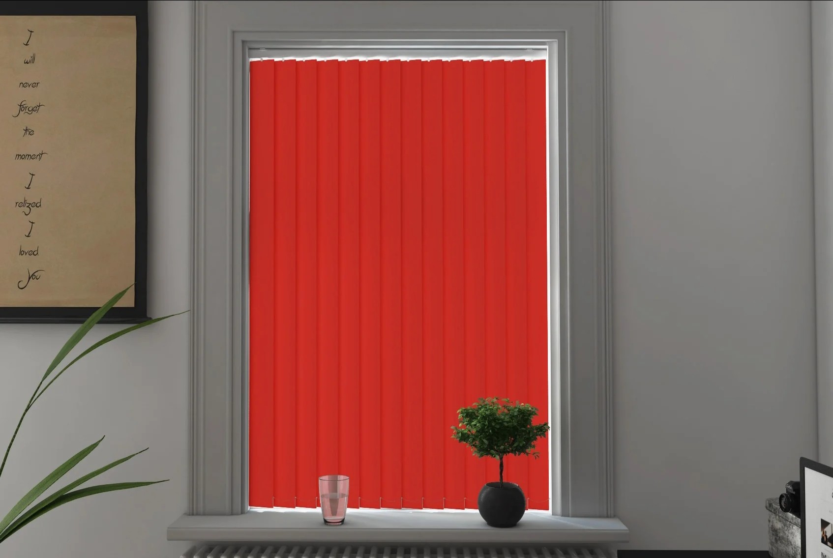 Milano Scarlet Blackout Vertical Blind