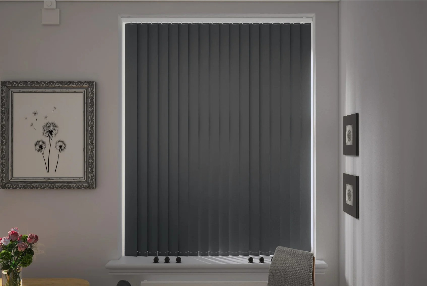 Milano Steel Blackout Vertical Blind