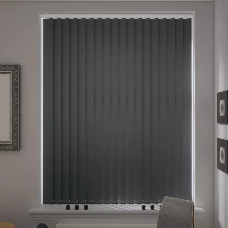 Milano Steel Blackout Cordless Vertical Blind