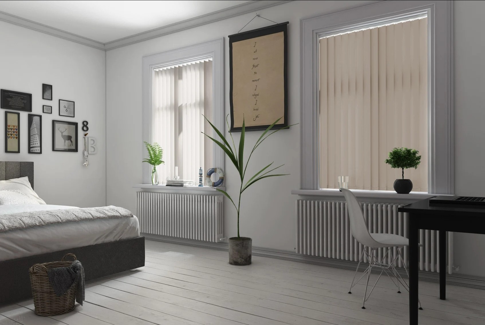 Milano Stone Grey Blackout Vertical Blind