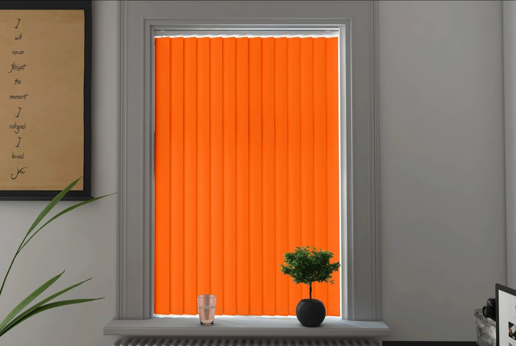 Milano Tangerine Blackout Vertical Blind