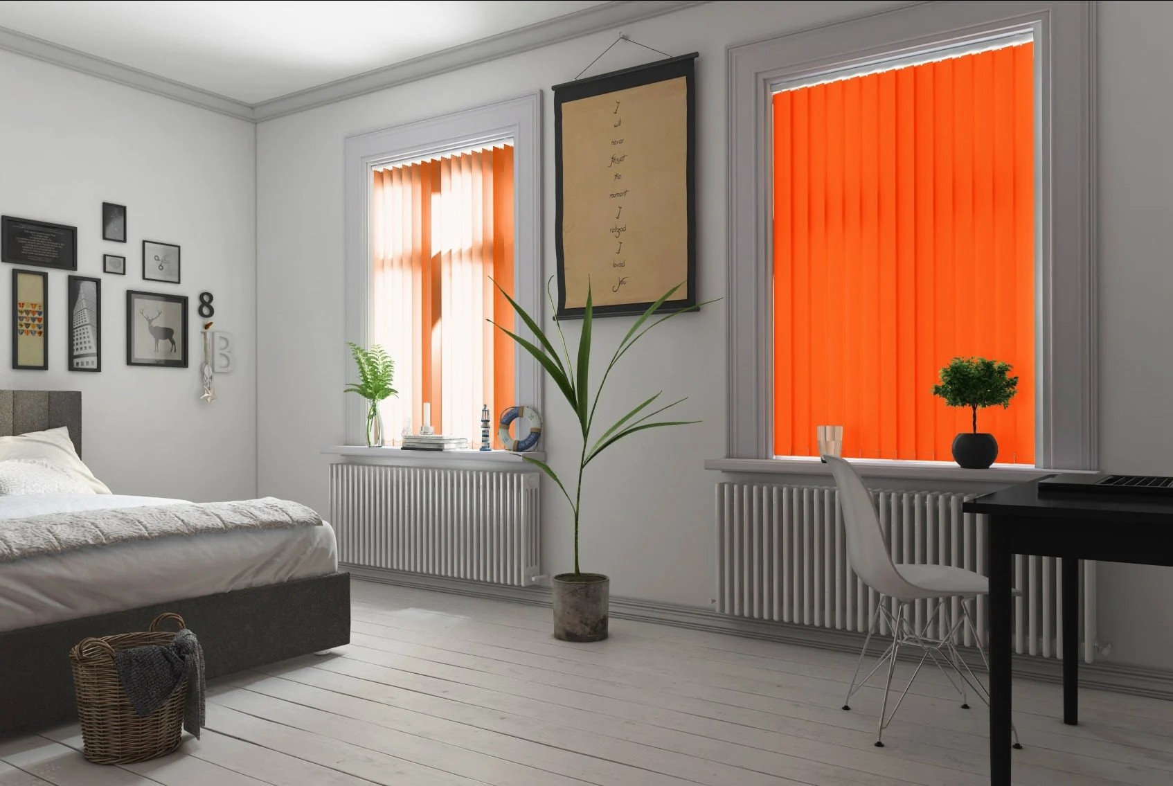 Milano Tangerine Blackout Vertical Blind