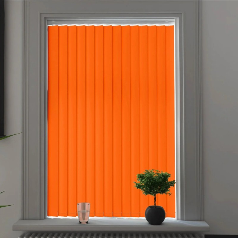 Milano Tangerine Blackout Cordless Vertical Blind