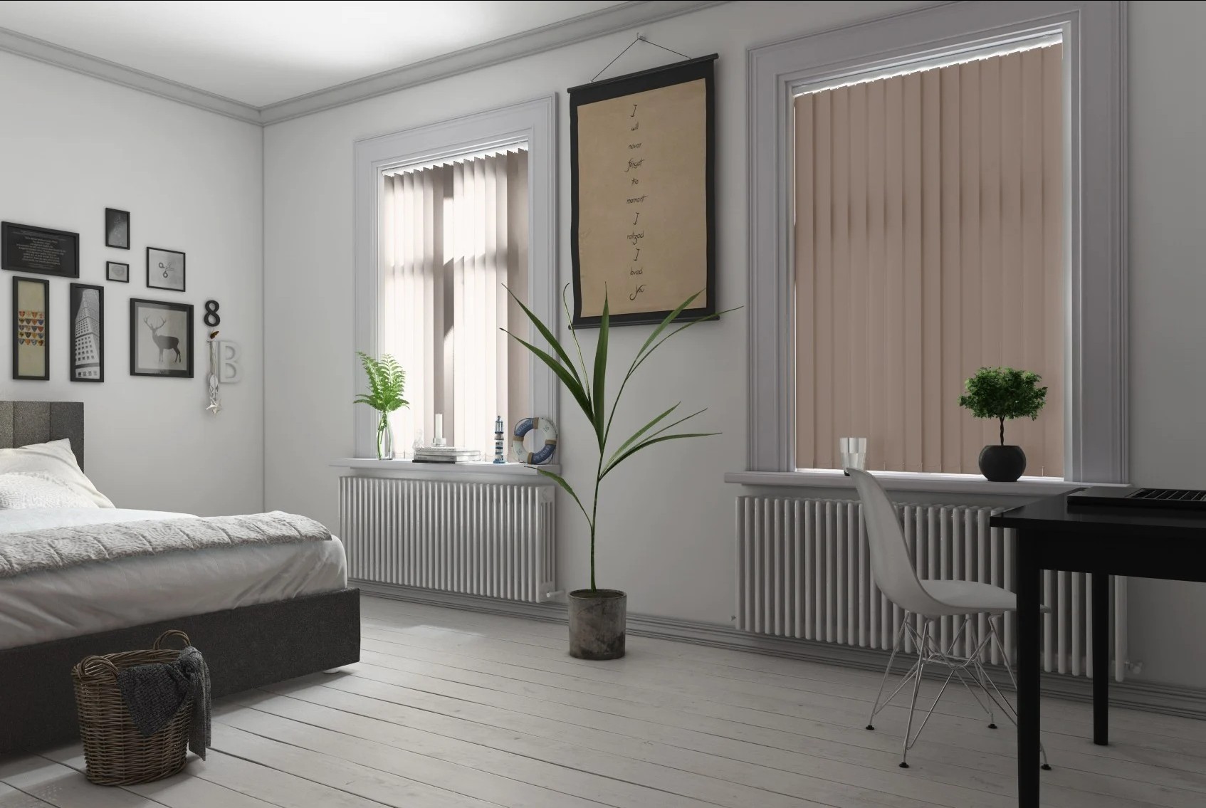 Milano Taupe Blackout Cordless Vertical Blind