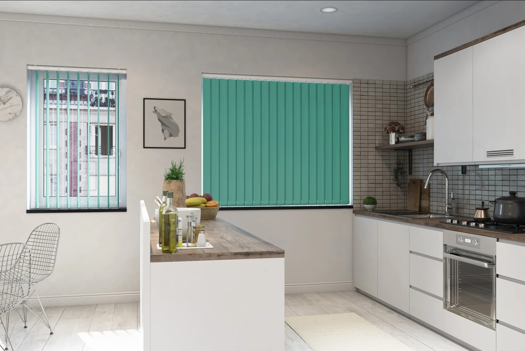 Milano Turquoise Blackout Vertical Blind