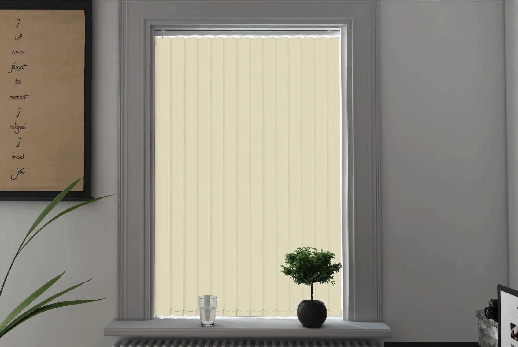 Milano Vanilla Blackout Vertical Blind