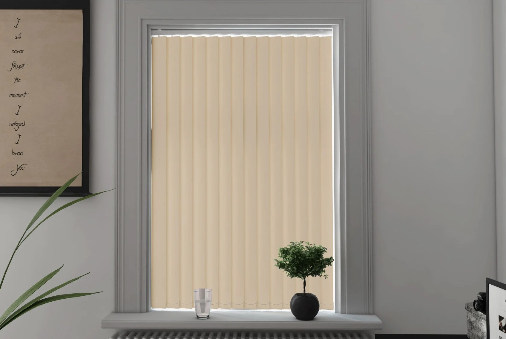 Milano Warm Almond Blackout Vertical Blind