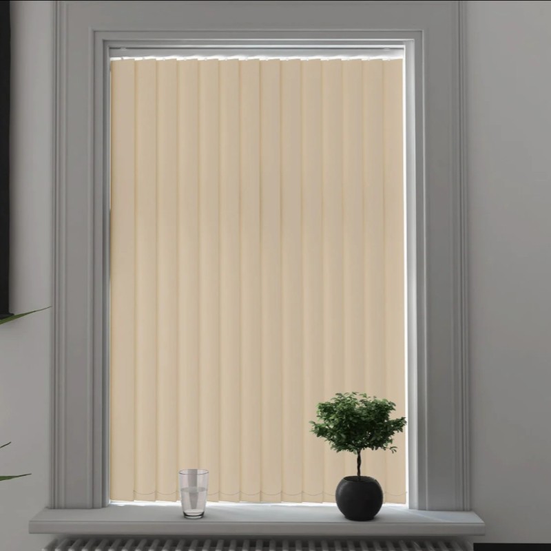 Milano Warm Almond Blackout Cordless Vertical Blind