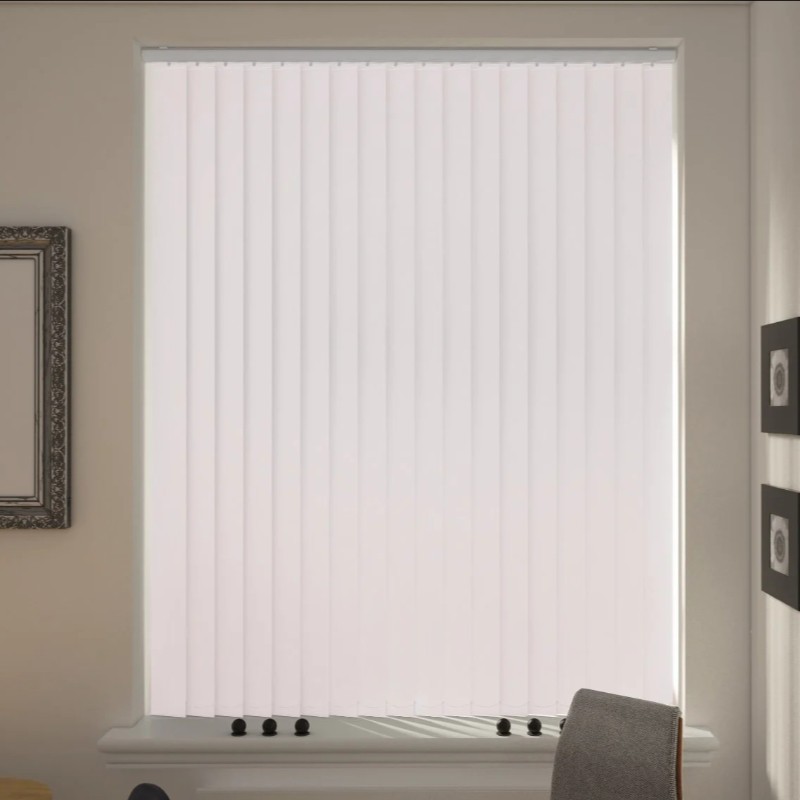 Milano White Blackout Vertical Blind