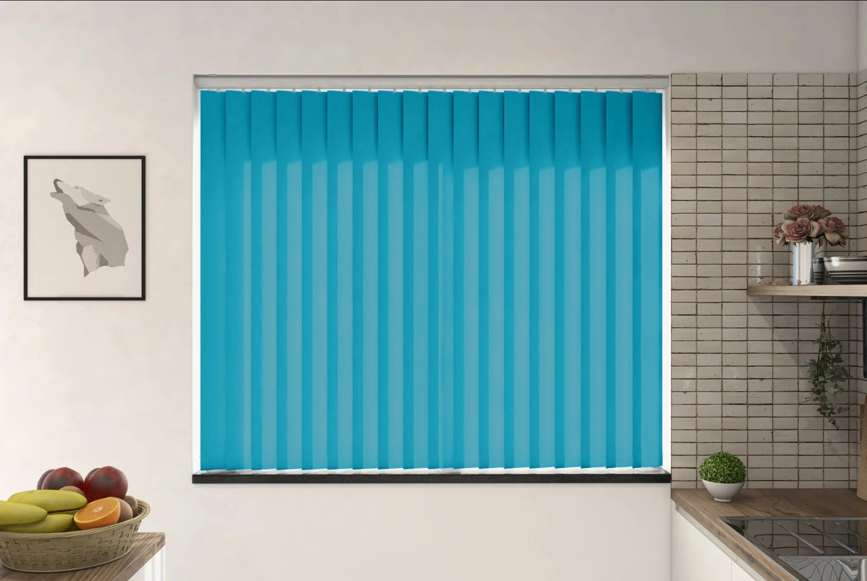 Verona Aqua Dimout Vertical Blind