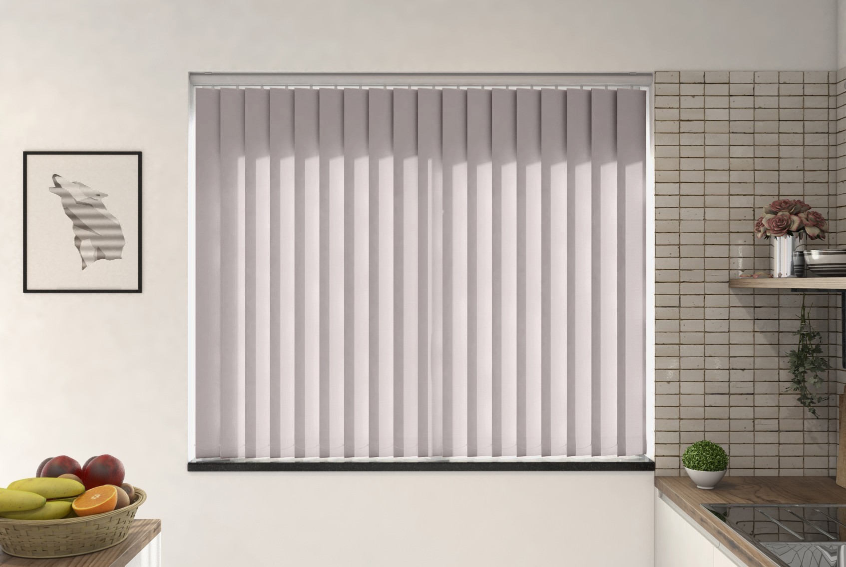 Verona Ash Dimout Vertical Blind