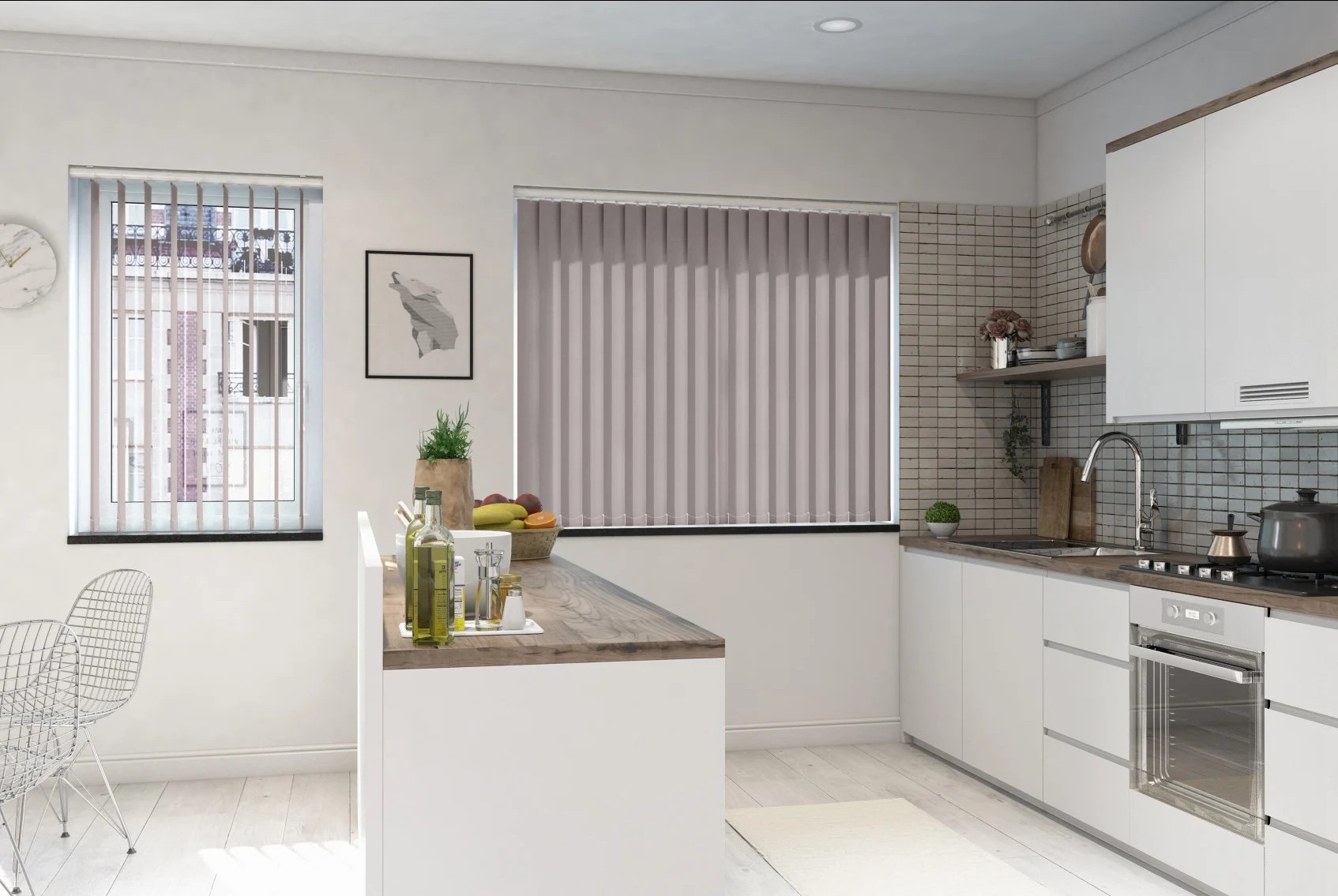 Verona Ash Dimout Vertical Blind
