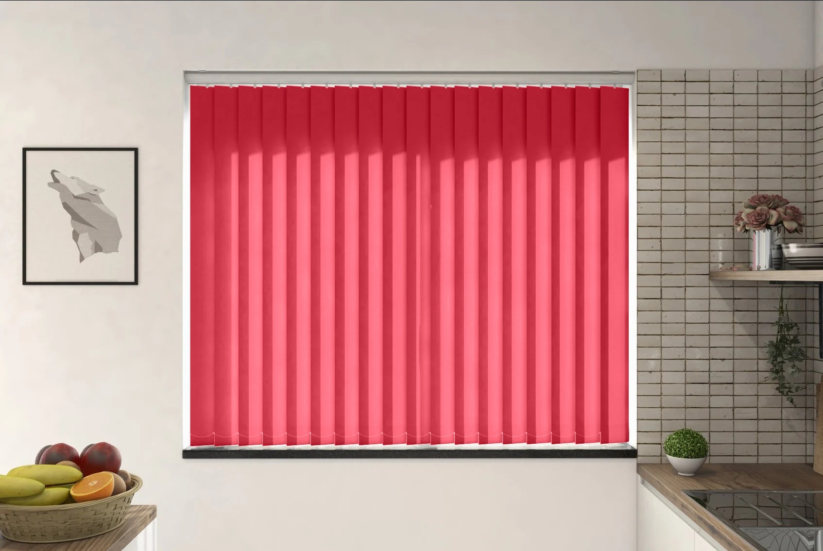 Verona Cherry Dimout Vertical Blind