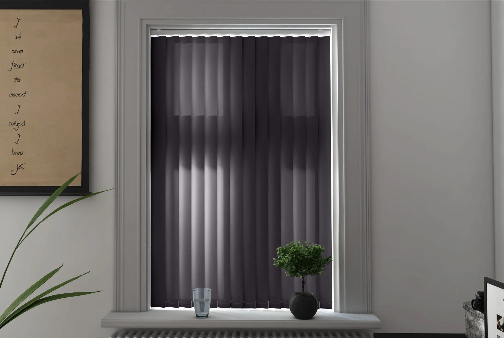 Verona Coal Dimout Vertical Blind