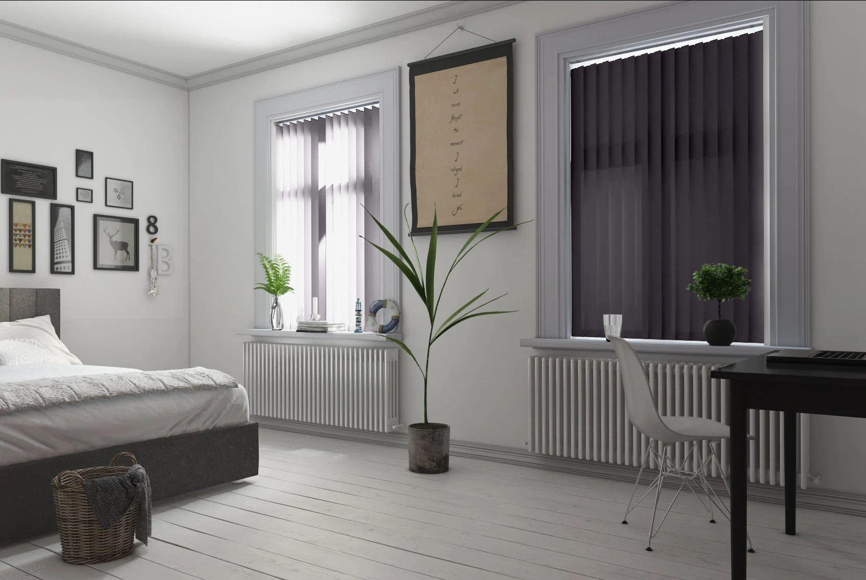 Verona Coal Dimout Vertical Blind