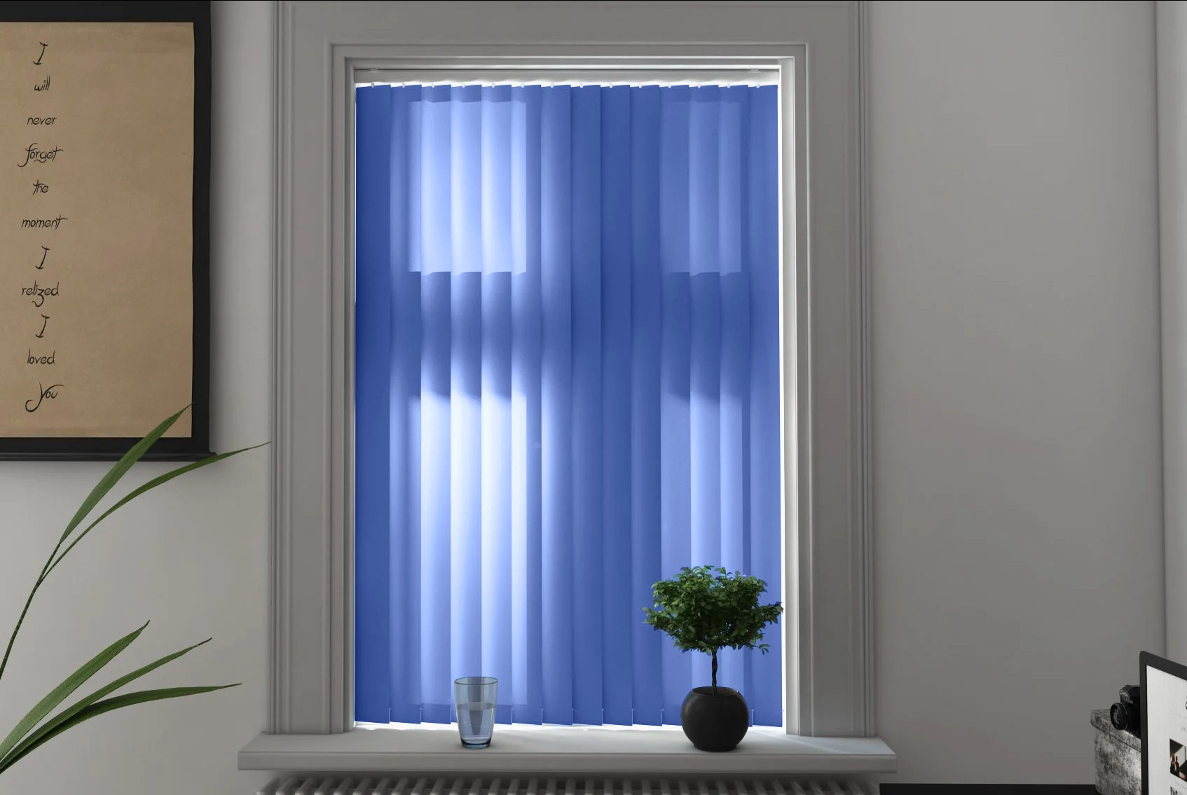 Verona Cobalt Dimout Cordless Vertical Blind