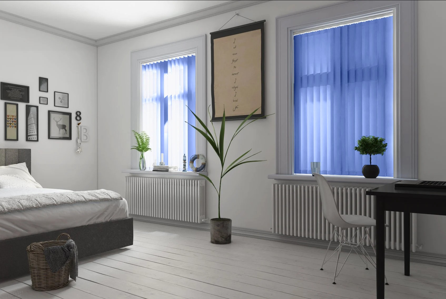 Verona Cobalt Dimout Cordless Vertical Blind
