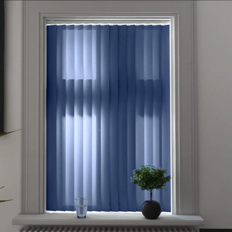 Verona Dark Azure Dimout Vertical Blind