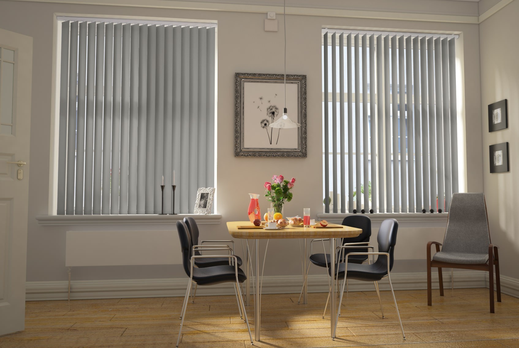 Verona Fossil Grey Dimout Vertical Blind