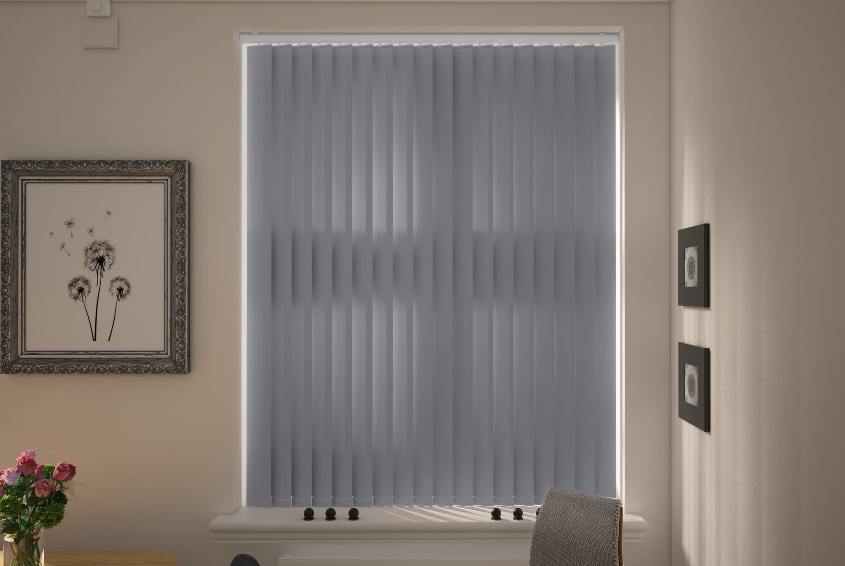 Verona Graphite Dimout Vertical Blind