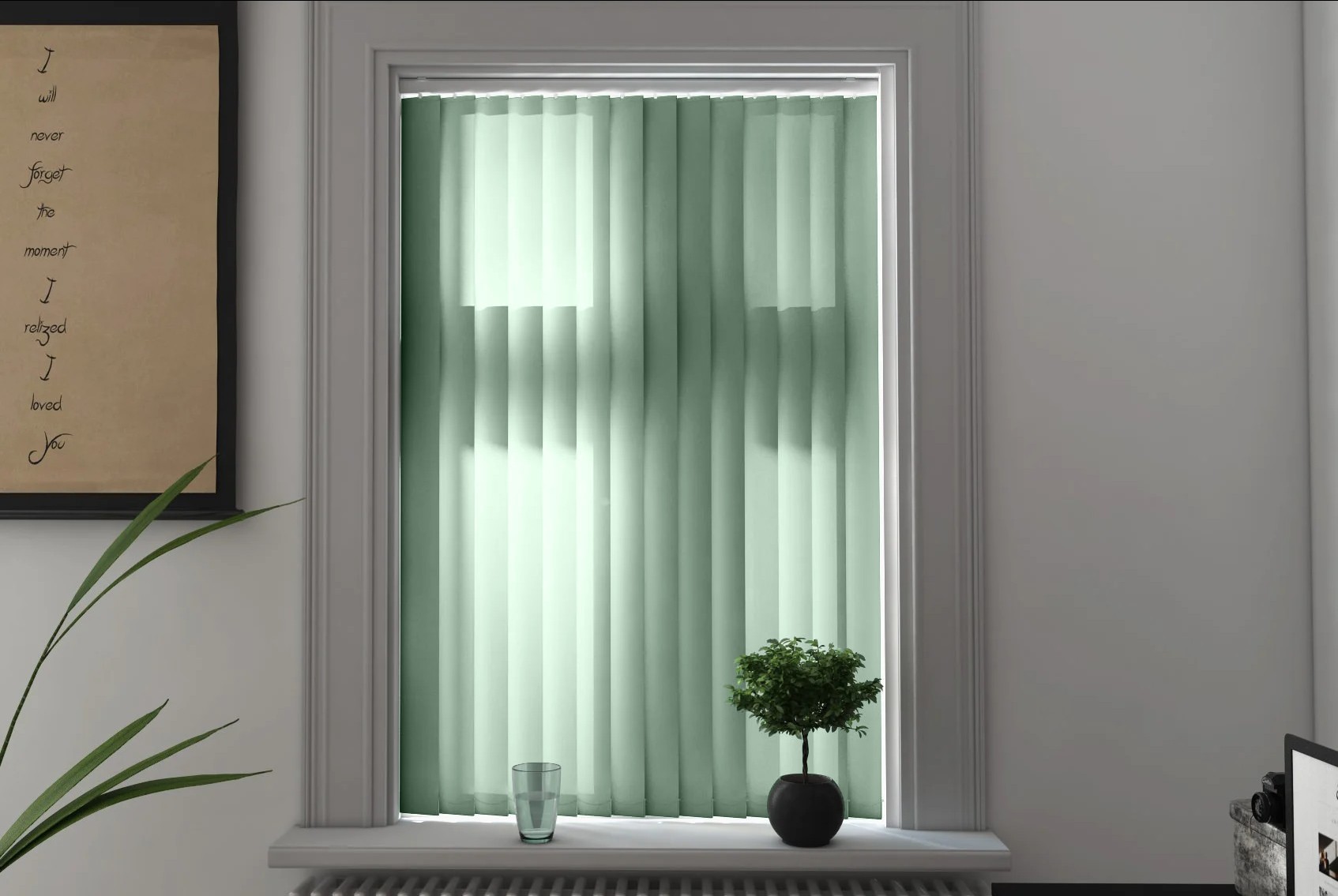 Verona Lawn Dimout Cordless Vertical Blind