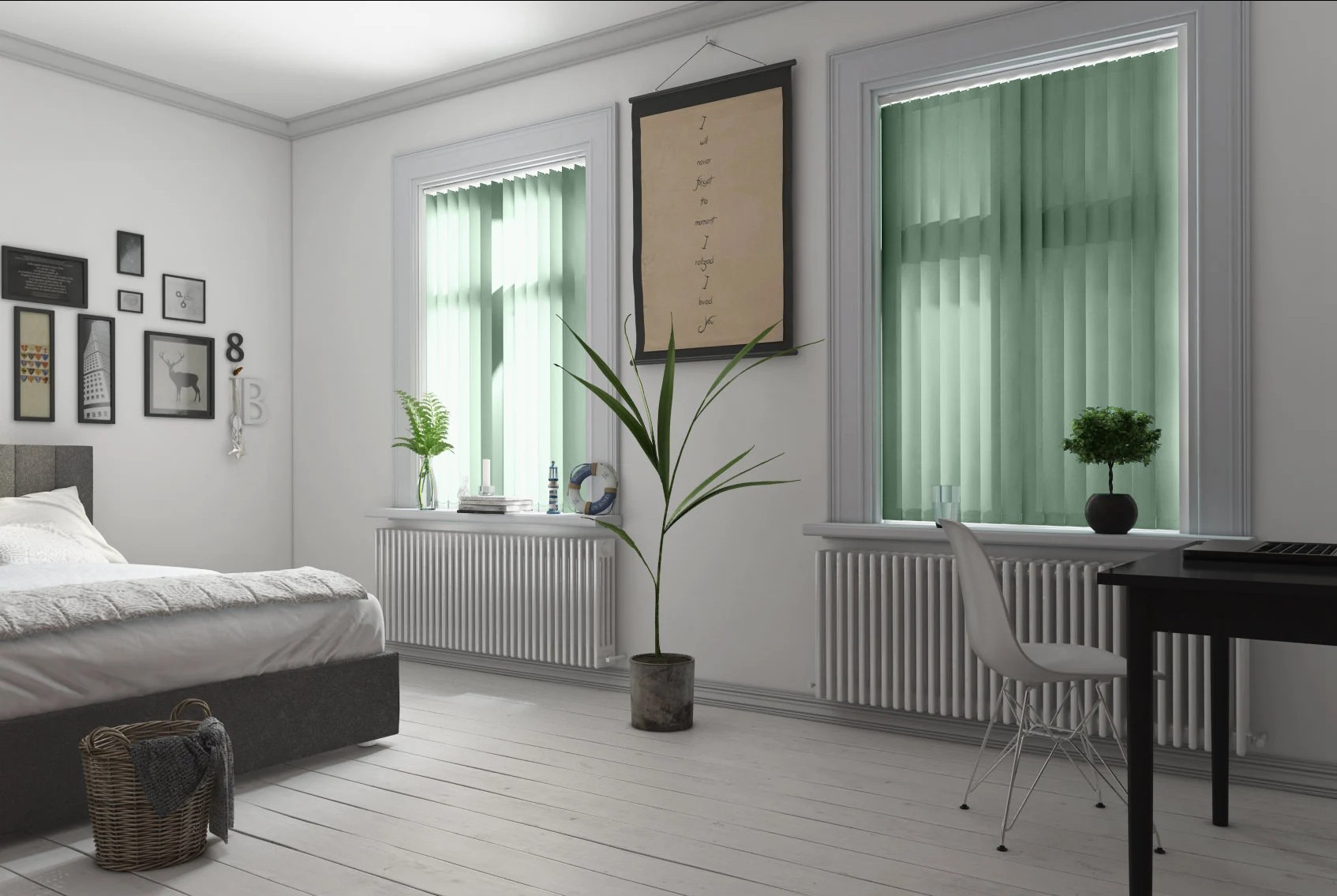 Verona Lawn Dimout Cordless Vertical Blind