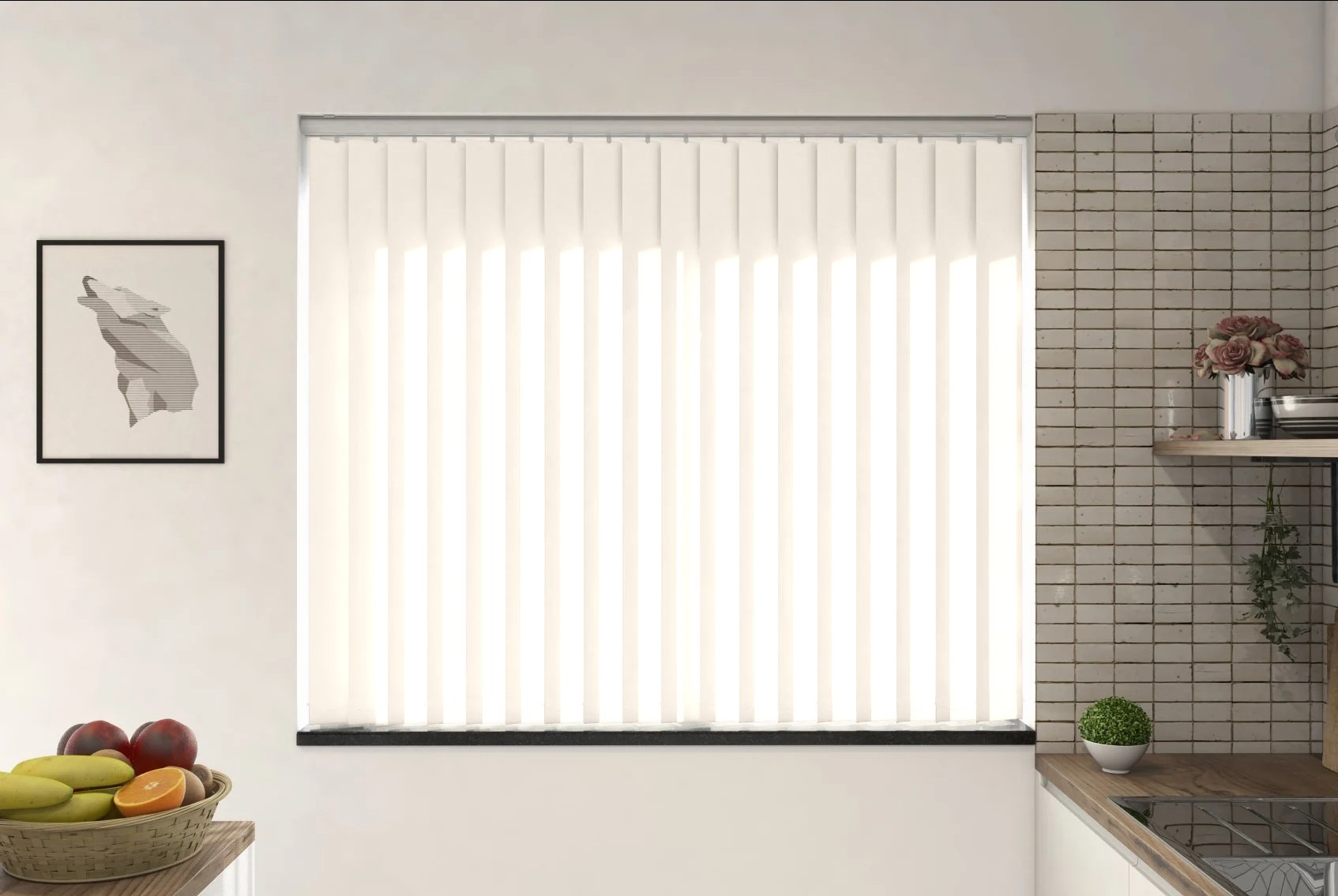 Verona Linen Dimout Cordless Vertical Blind