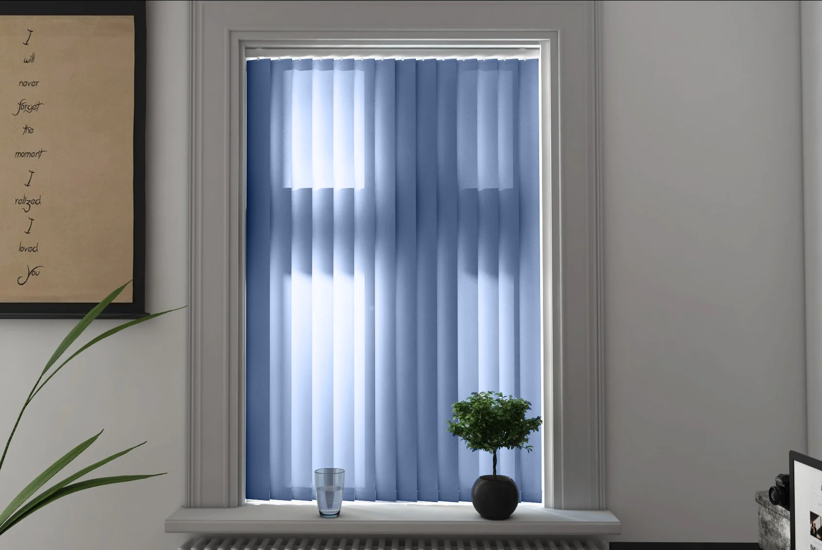 Verona Marine Dimout Cordless Vertical Blind