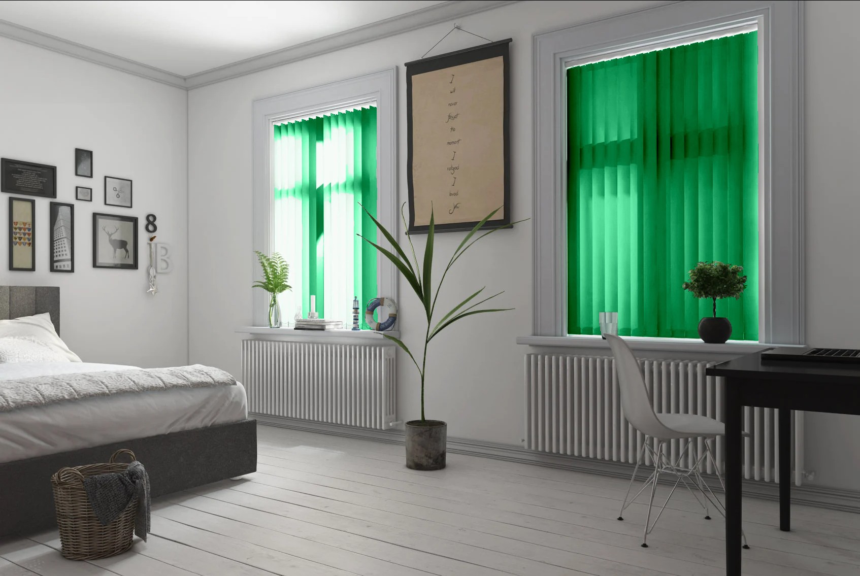 Verona Pine Green Dimout Vertical Blind