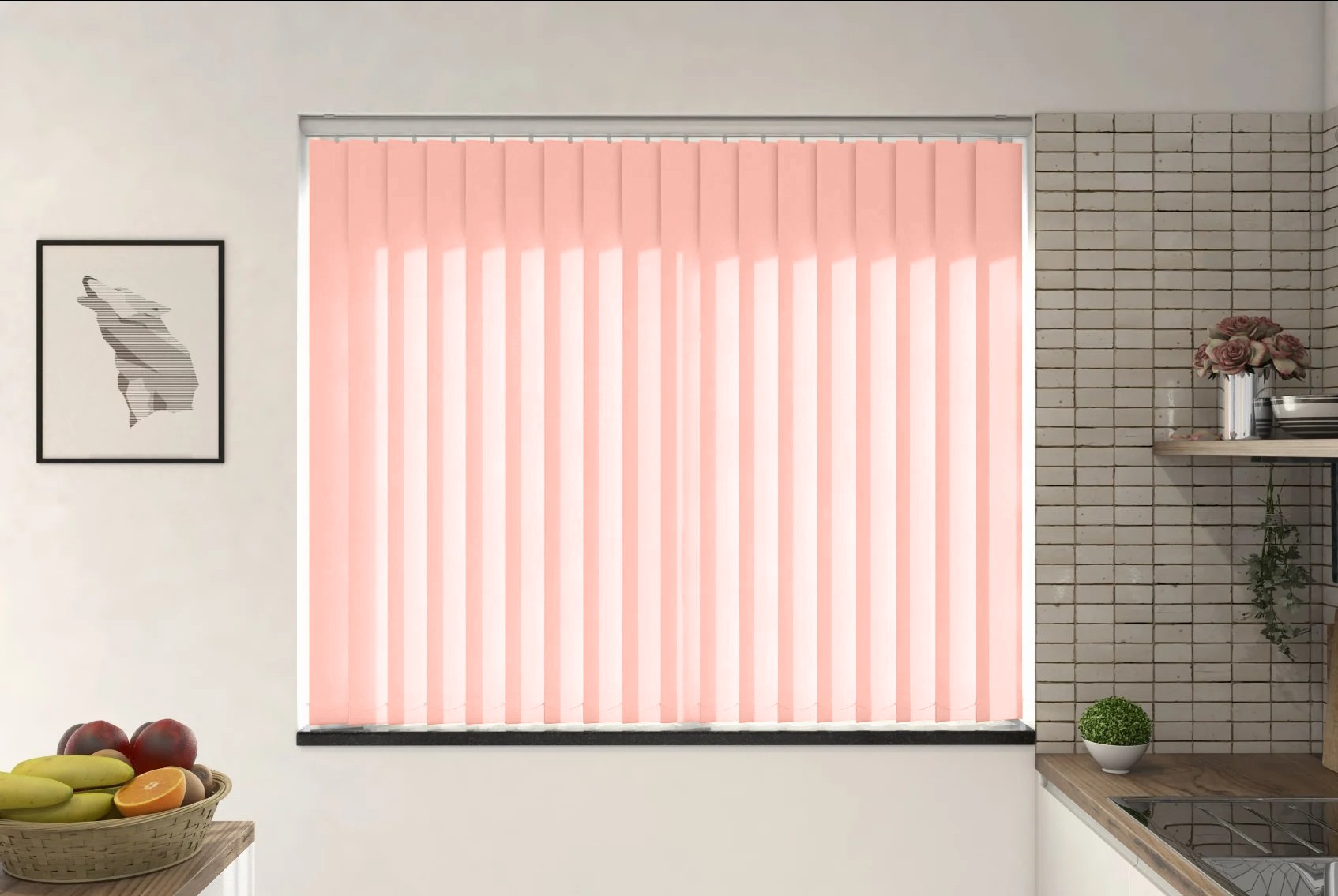Verona Rose Dimout Vertical Blind