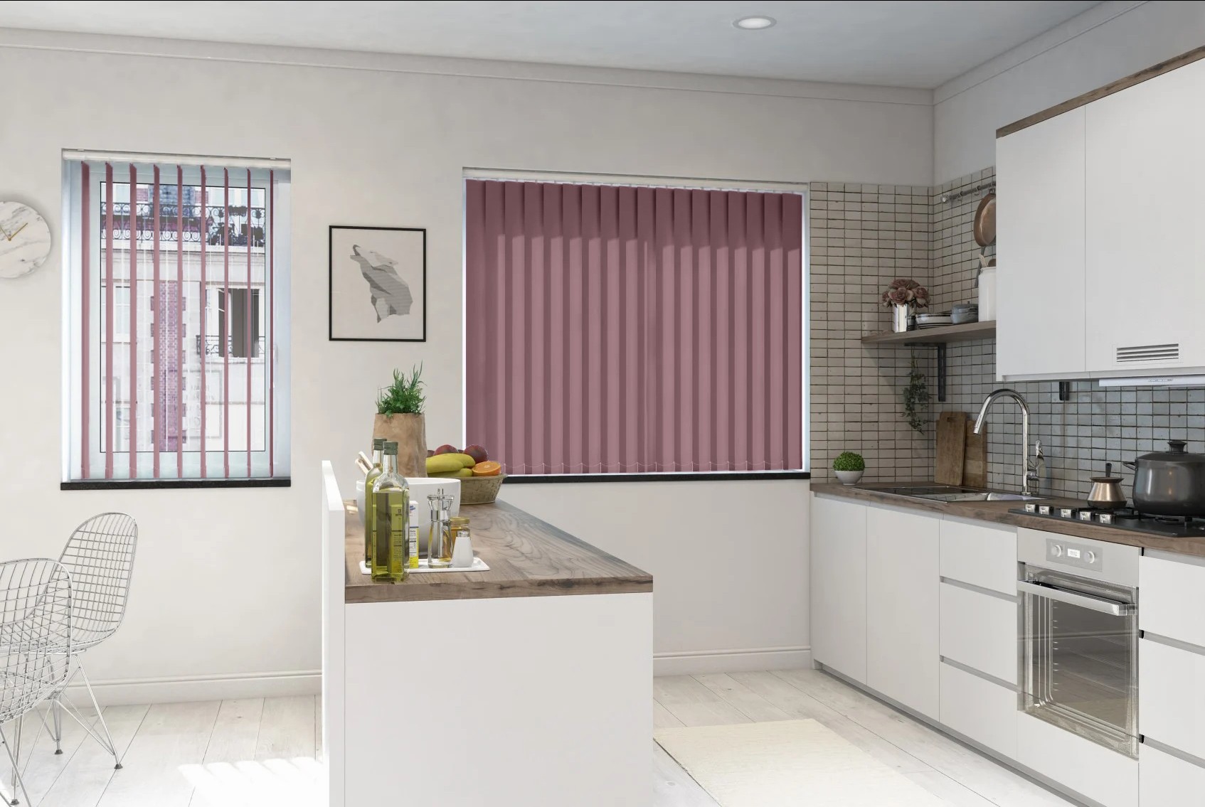 Verona Smokey Mauve Dimout Vertical Blind